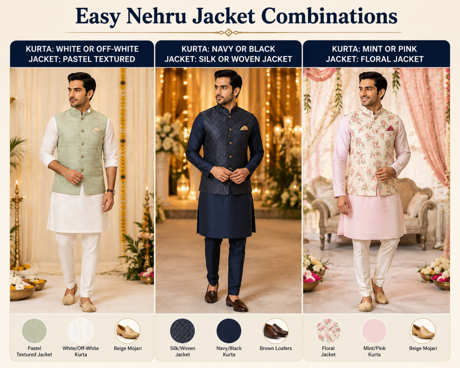 Modern men's styling for Festivals featuring a stylish Indian ethnic outfit for men